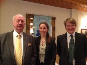 Charlotte with her Headmaster and president Andrew Aitken.
